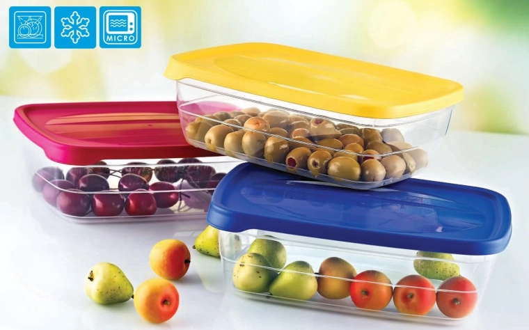 Obdĺžnikový úložný box Trend 1,2 l s tesniacim vekom