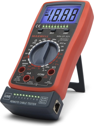 Digitálny multimeter s testerom káblov