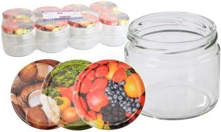 Zaváracie poháre 330 ml TWIST 82 s viečkami, mix dekorov (8 ks)