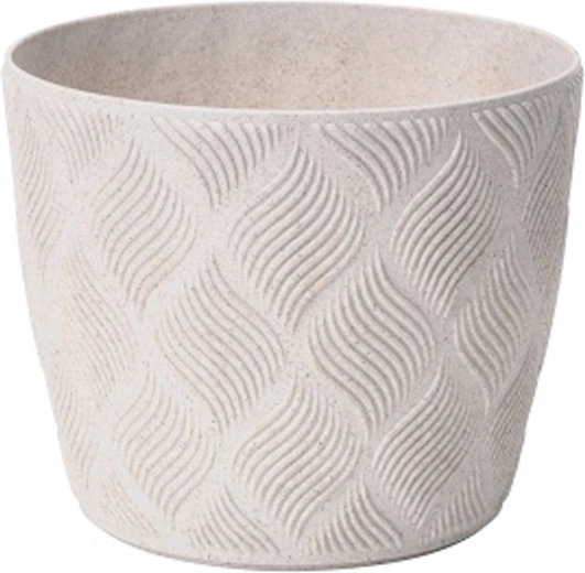 Kvetináč FLOW Petit Eco Wood 19 cm biely