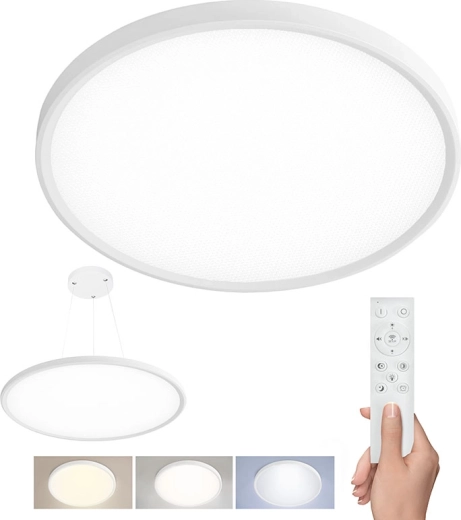 Solight LED stropné svietidlo Estela White s diaľkovým ovládaním 50 W, 60 cm, UGR<19