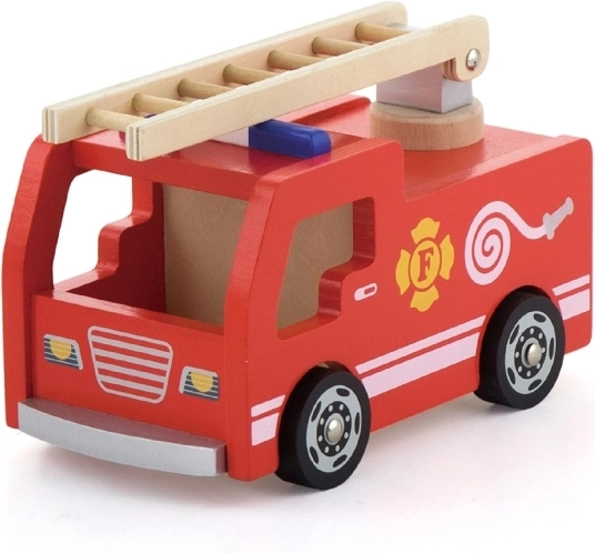 Drevené hasičské auto pre akčné výjazdy