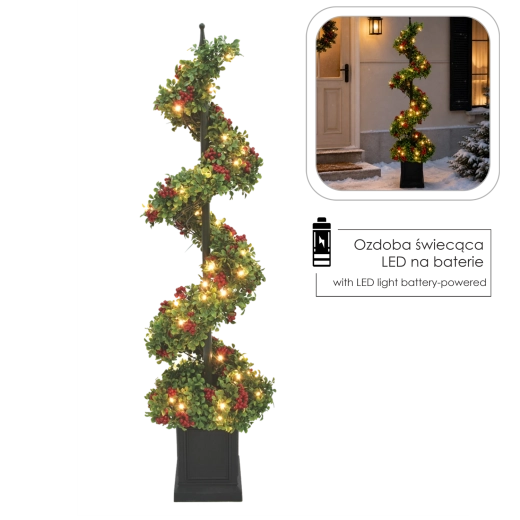 Vianočný LED stromček špirála 120 cm