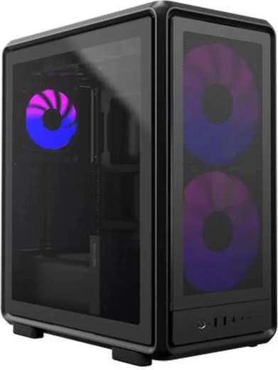 PC skrinka MasterFrame 500 Mesh čierna ARGB open‑frame