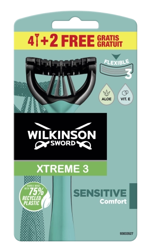 Jednorazové holiace strojčeky WILKINSON SWORD Xtreme3 Sensitive 6 ks