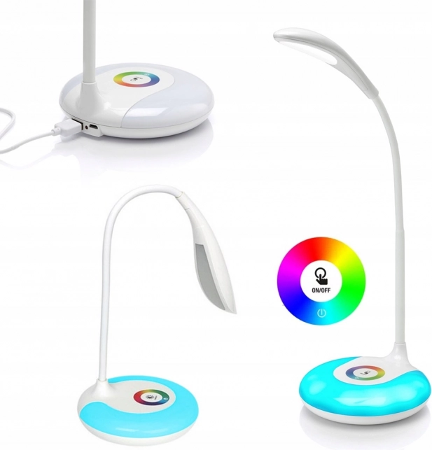 LED stolná lampa s RGB podsvietením 256 farieb