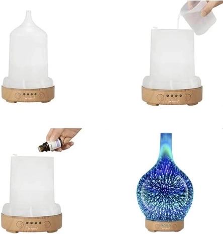 3v1: zvlhčovač, aroma difuzér aj nočné RGB LED