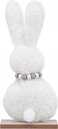 Dekoratívna figúrka zajačika biela 19 cm