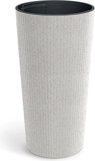 Kvetináč Lamia Slim Eco Wood 30 cm – biely