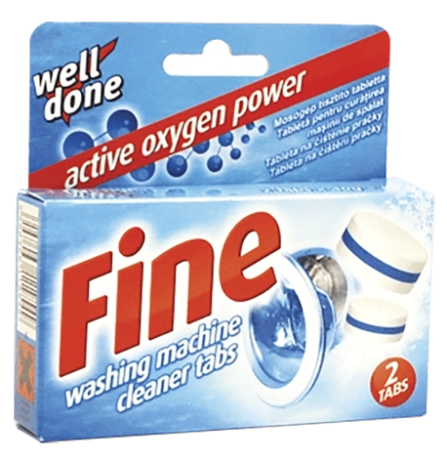 Well Done FINE tablety na čistenie práčky 2×40 g