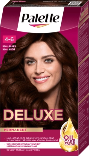 Palette Deluxe 4-6 moka hnedá, permanentná farba na vlasy 50 ml