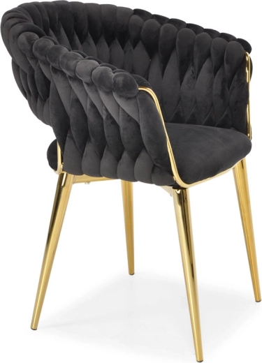 Luxusný zamat v hlbokej čiernej