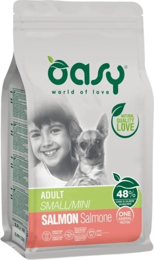 Oasy granule pre dospelé psy malých a mini plemien – losos 2,5 kg