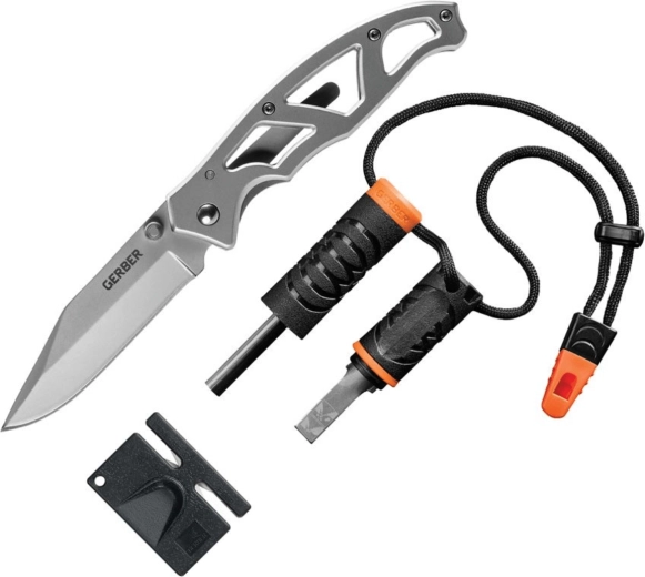 Gerber Paraframe Combo kempingová sada 3 diely (nôž, kresadlo, brúsik)