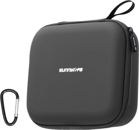 Kožené puzdro Sunnylife so sieťovaným vreckom pre DJI Neo 2, čierne