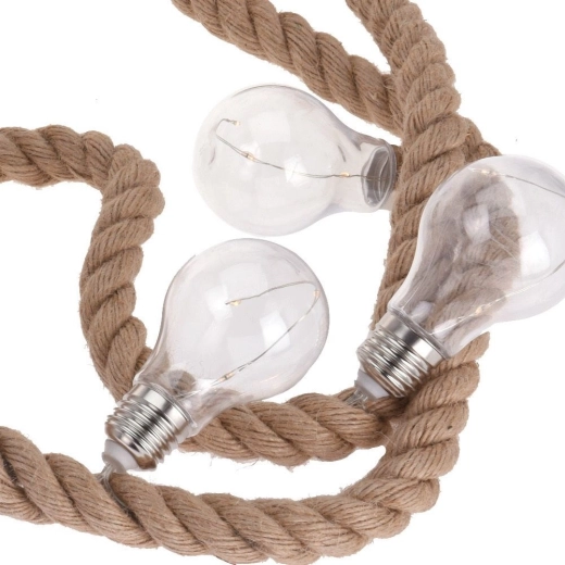 Teplé svetlo 30 LED v 10 čírych žiarovkách