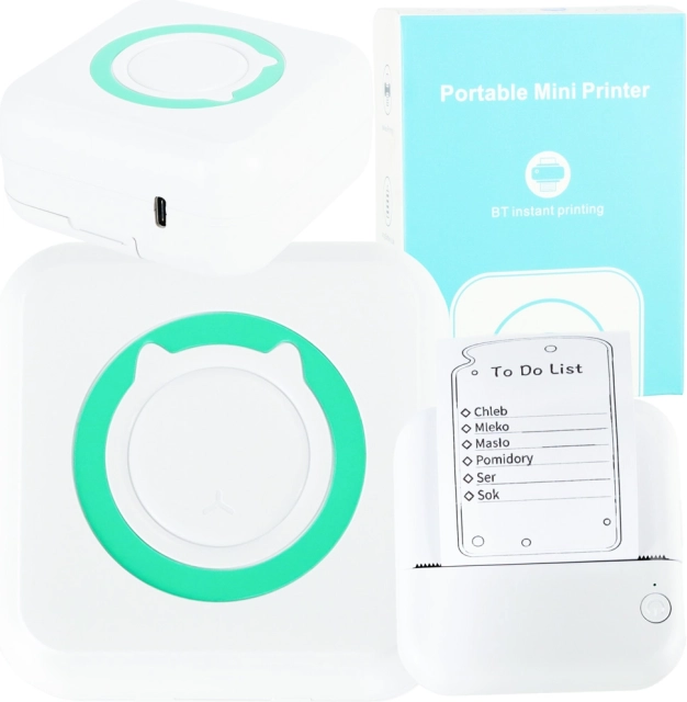 Prenosná mini termálna tlačiareň Bluetooth