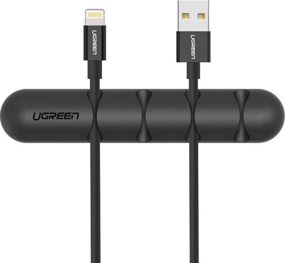 Ugreen samolepiaci organizér na 4 káble čierny – 2 ks