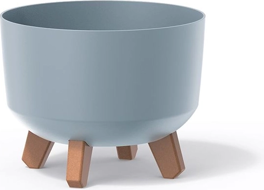 Kvetináč Gracia Standard 20 cm – svetlosivý plastový obal na kvety