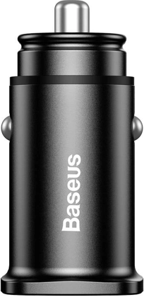 Baseus autoadaptér 2×USB 30 W s rýchlym nabíjaním QC 3.0 (čierny)