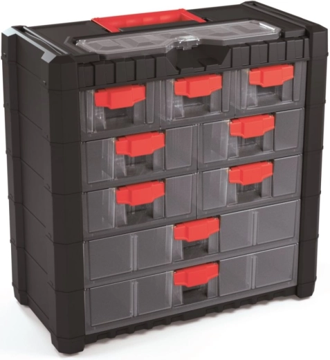 Plastový závesný organizér Multicase Cargo 400 × 200 × 392 mm, 9 zásuviek