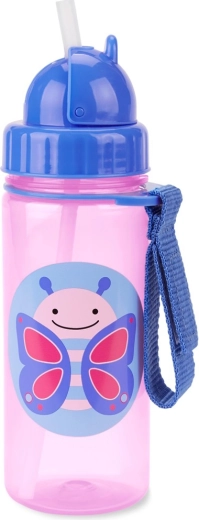 Skip Hop Zoo hrnček so slamkou Motýľ 385 ml