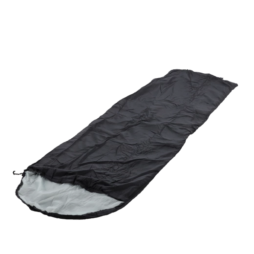 Turistický spacák 215 × 75 cm čierny