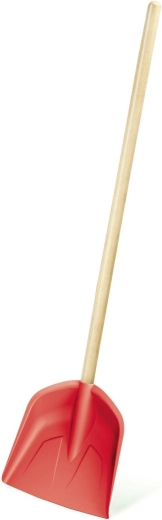 Detská lopatka s drevenou násadou, koralová, 74 cm