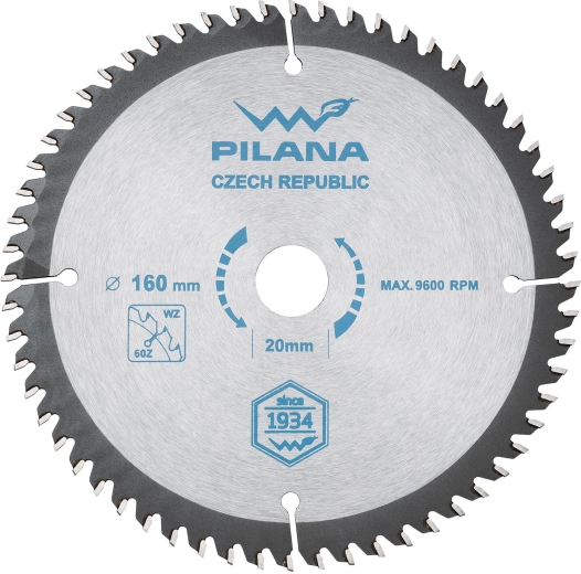 Pílový kotúč PILANA 160 mm, 60 zubov, WZ na drevo