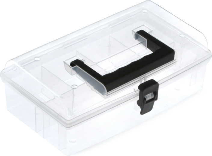 Plastový organizér s rukoväťou 245 × 135 × 85 mm transparentný