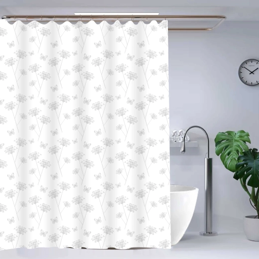 Sprchový záves TORO Premium kvetinový vzor 178 × 199 cm