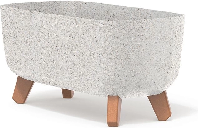 Kvetináč Gracia Case Eco Wood 39 cm biely