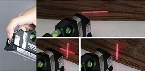 Červený laser pre zvislú aj vodorovnú líniu