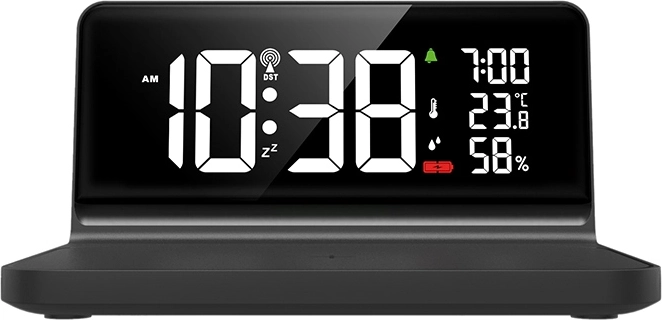 Prehľadný LCD displej s časom aj údajmi o prostredí