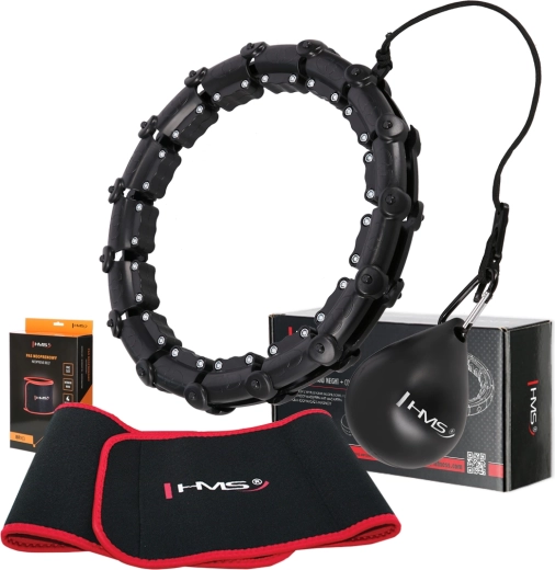 HMS masážny hula hoop so závažím a zoštíhľujúcim pásom