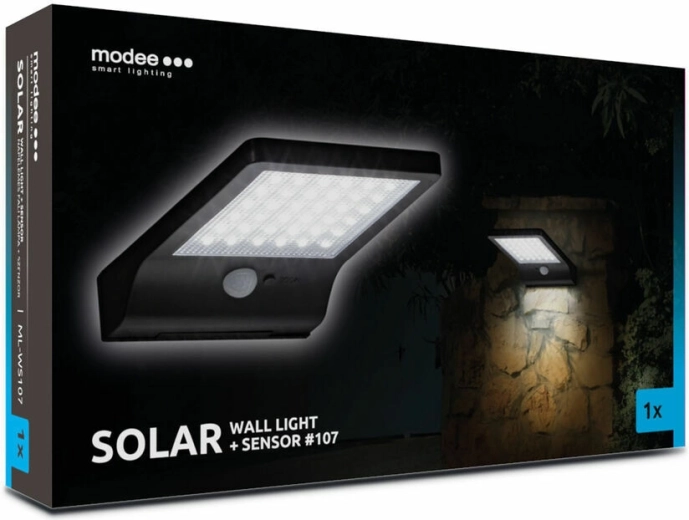 Nástenná solárna lampa MODEE Smart Lighting 107 s pohybovým senzorom