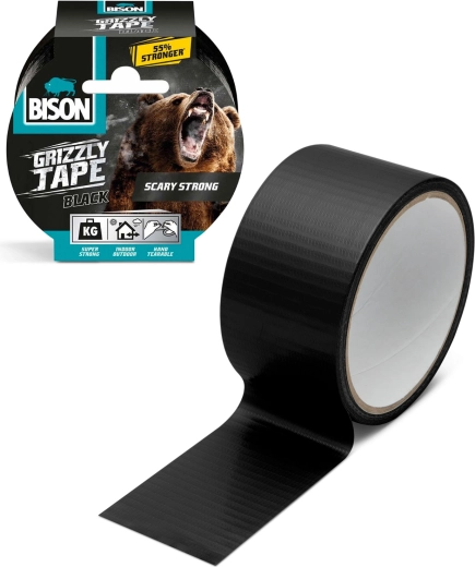 Grizzly super silná vystužená lepiaca páska čierna 10 m