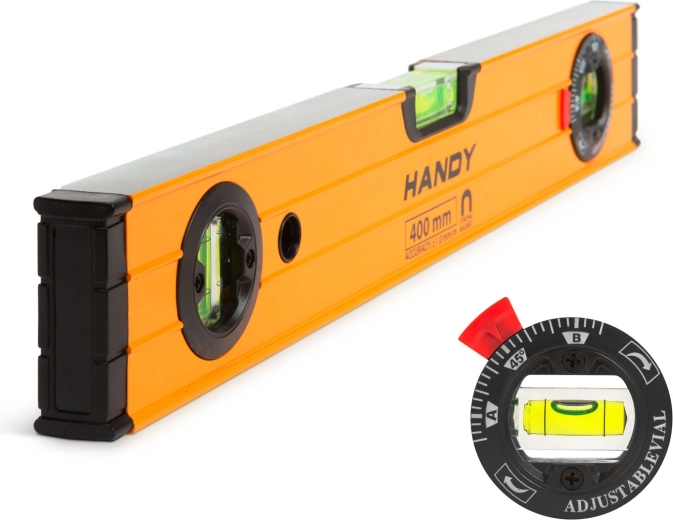 Magnetická hliníková vodováha s otočnou libelou 400 mm