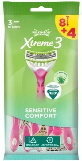 Wilkinson Xtreme3 Comfort Sensitive jednorazové holítka pre ženy 8+4