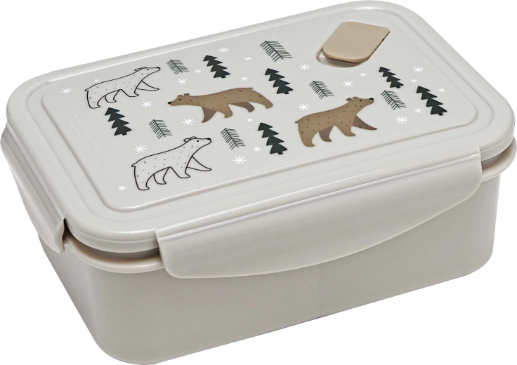 Plastový desiatový box s ventilom Kitchisimo 830 ml – medvedík