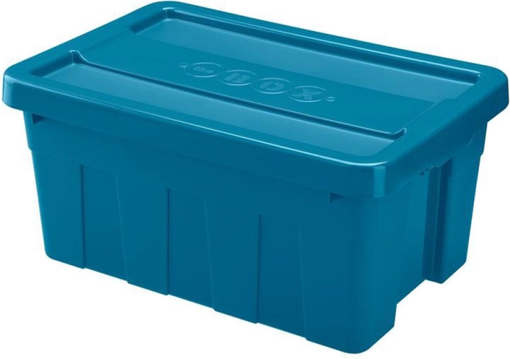 Plastový úložný box s vekom HEIDRUN 45 l