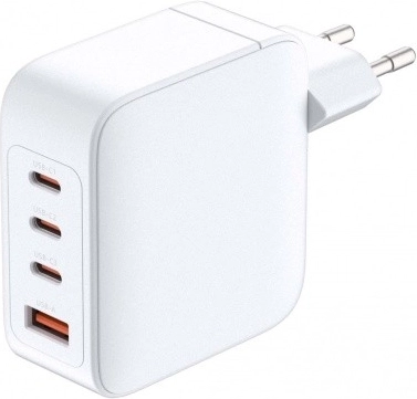 GaN nabíjačka 140 W s 3× USB-C a 1× USB-A