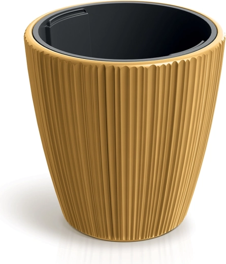 Kvetináč ORO s vyberateľnou vložkou 19,9 cm, horčicový
