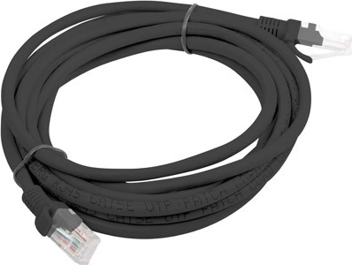 Sieťový patch kábel UTP Cat5e 3 m čierny