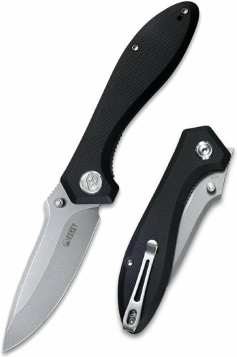 vreckový nôž Kubey Ruckus Black 8,4 cm G10 s klipom
