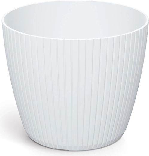 Plastový kvetináč Lamia 13,8 cm biely