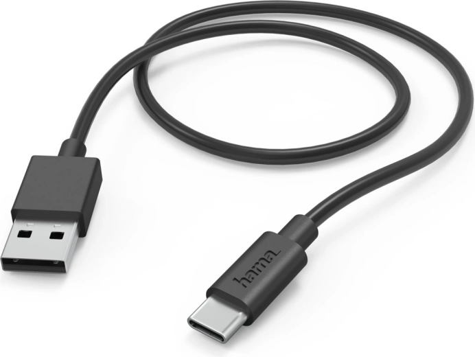 Nabíjací a dátový kábel Hama USB-A na USB-C 1 m čierny