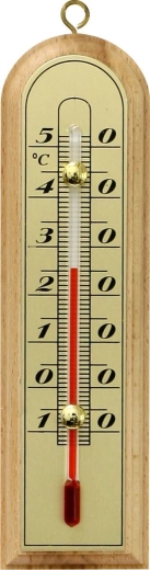 Vnútorný teplomer z dreva 43 × 150 mm