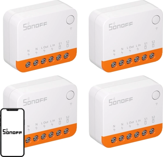 Sonoff MINIR4 Extreme inteligentný Wi‑Fi spínač (sada 4 ks)