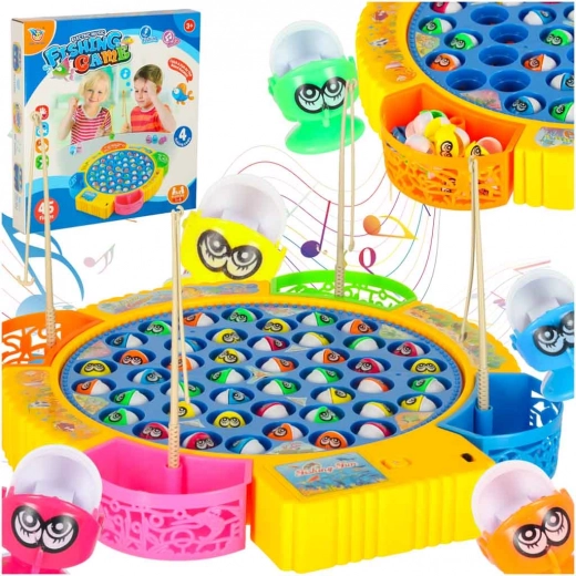 Rodinná zručnostná hra rybolov – 45 rybičiek a 4 prúty